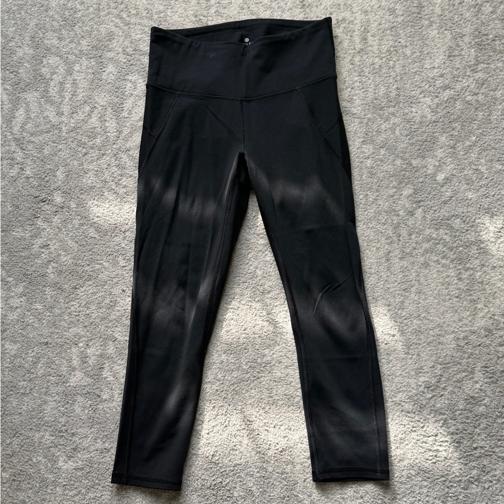 Athleta Black High-Waisted Crop Leggings- size XS